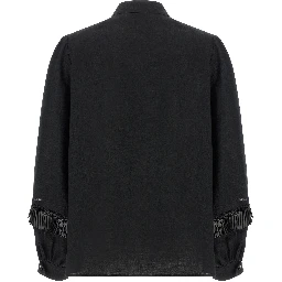 Black Linen Blouse