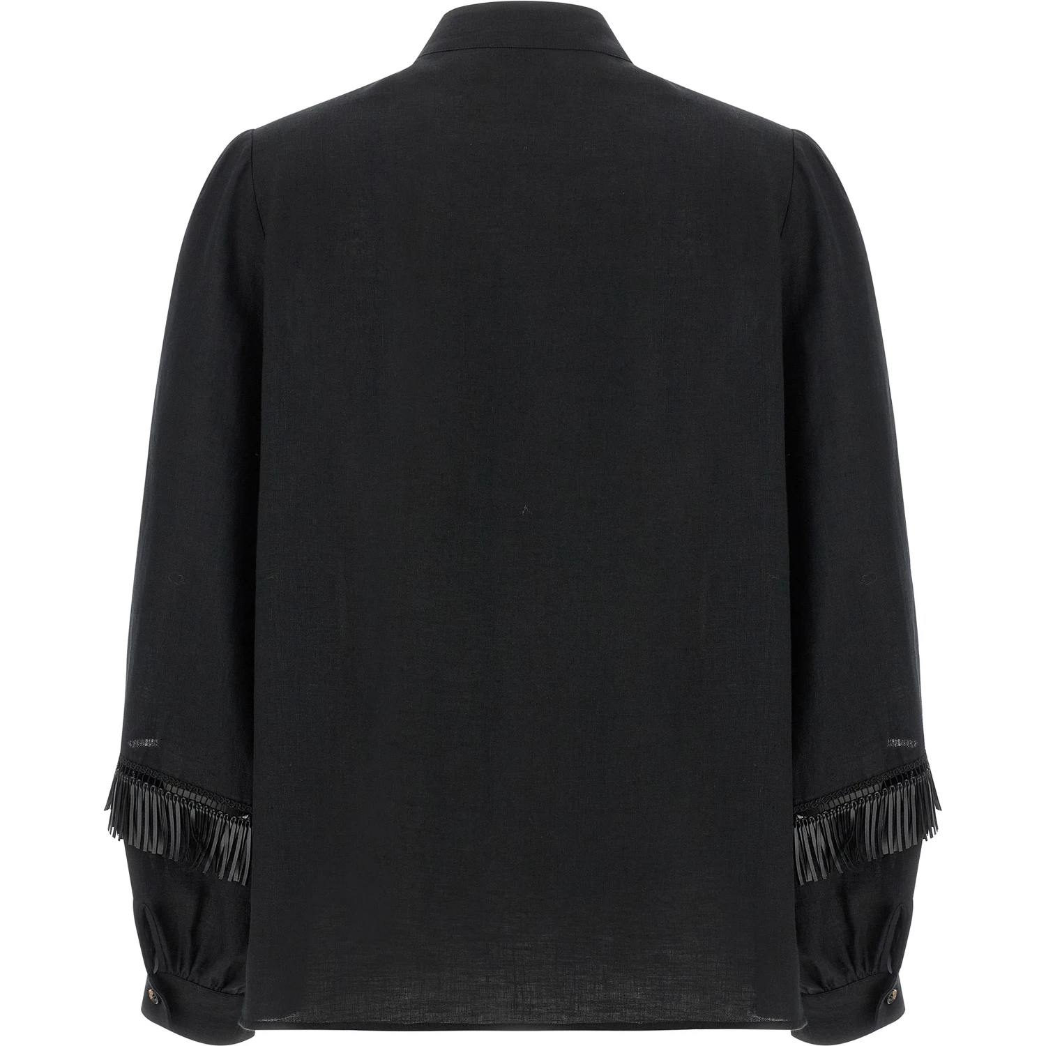 Black Linen Blouse