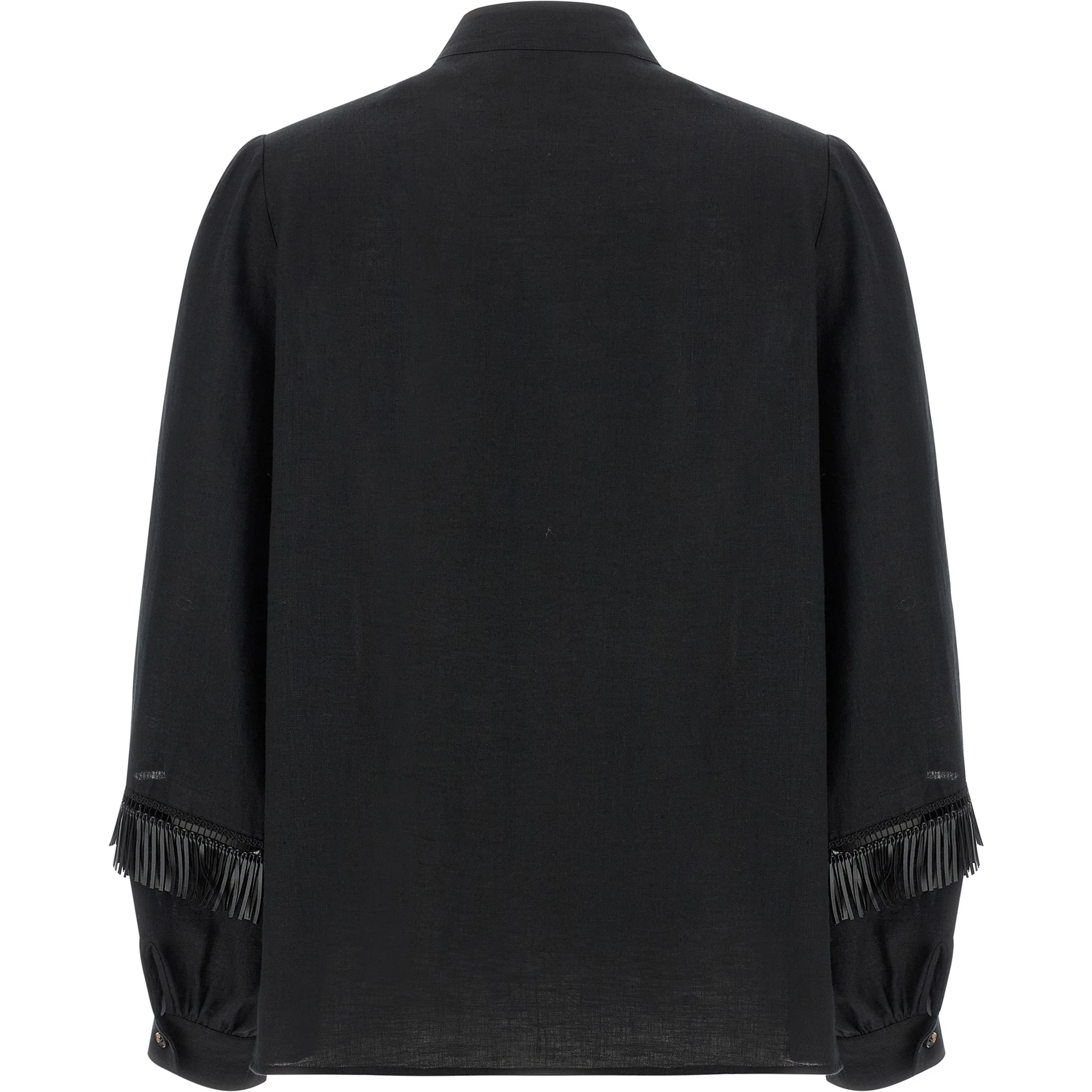 Black Linen Blouse