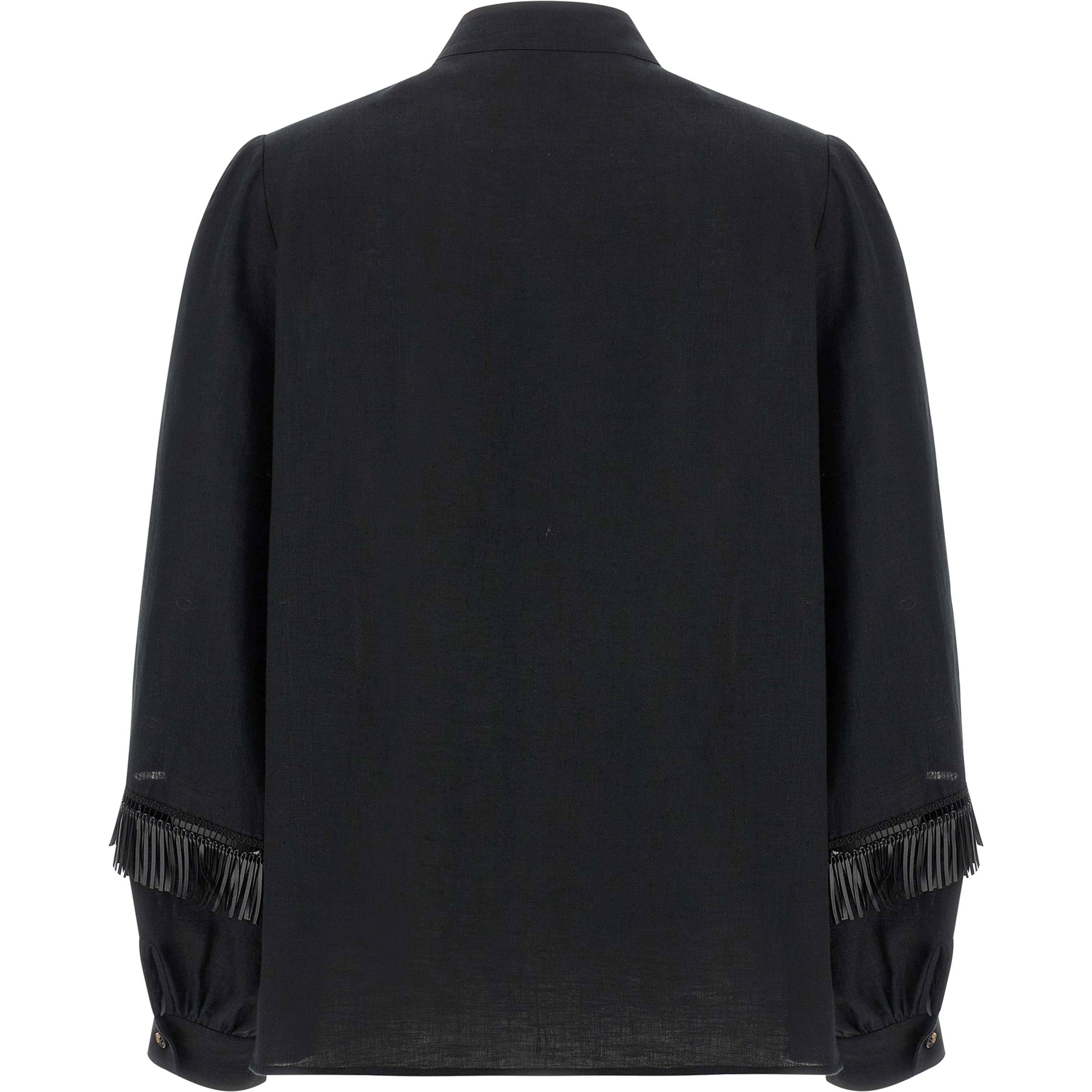 Black Linen Blouse