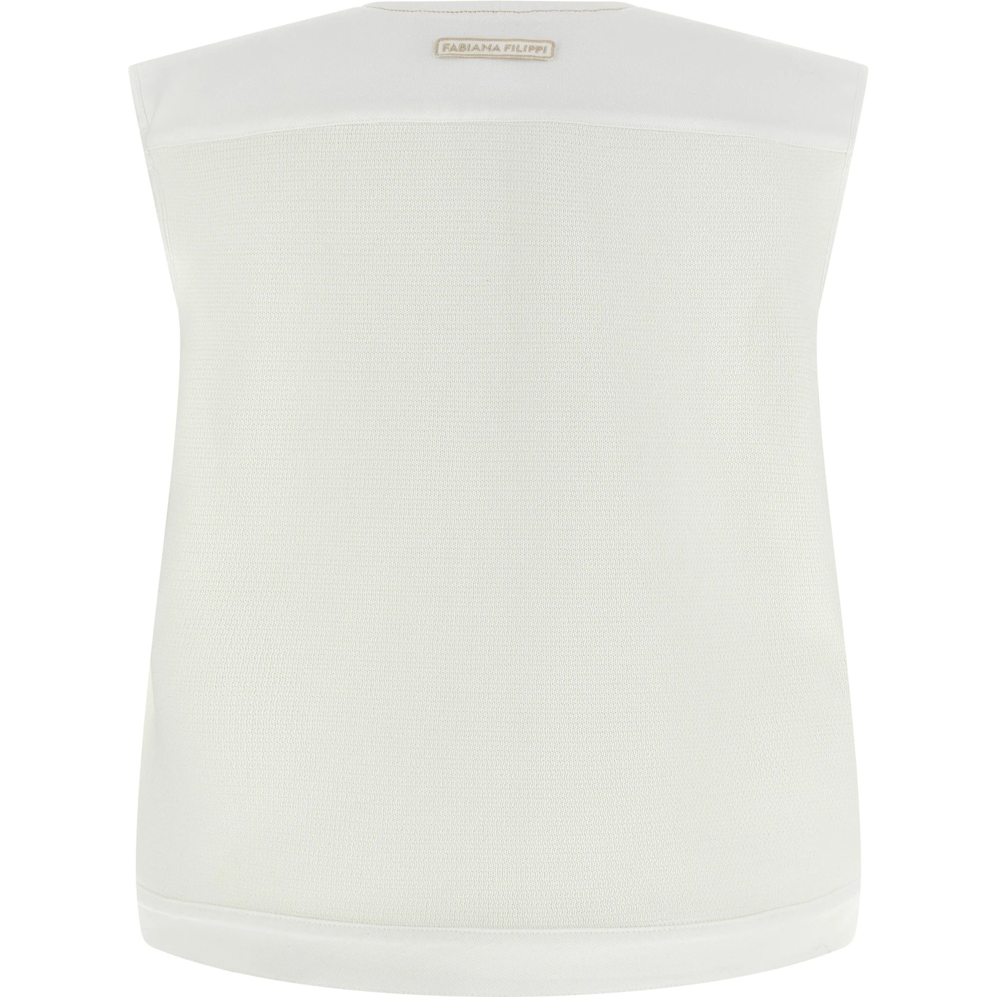 White Cotton Sleeveless Jacket