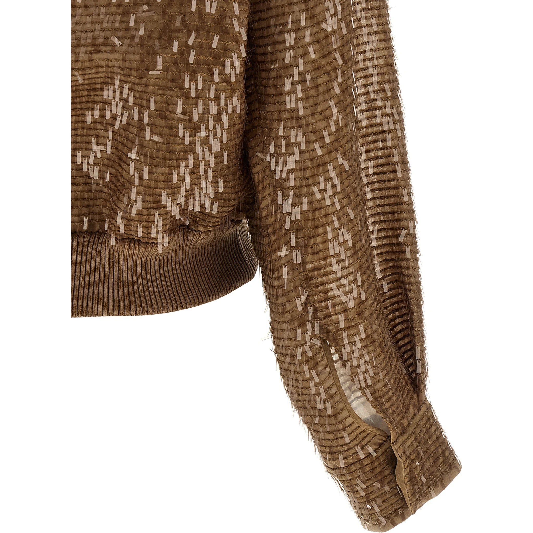Brown Silk Cardigan