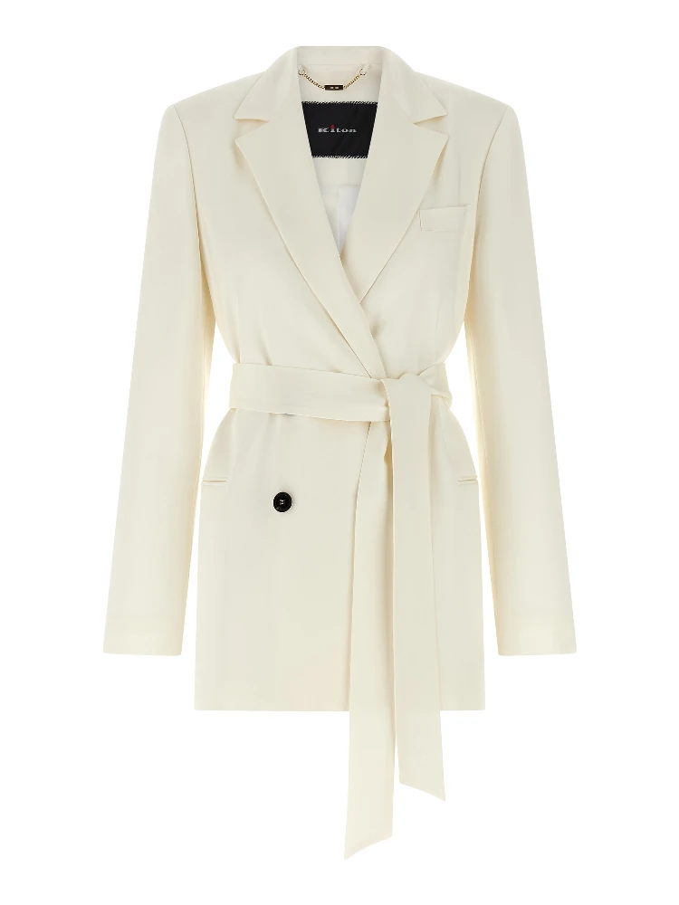 White Silk Blazer