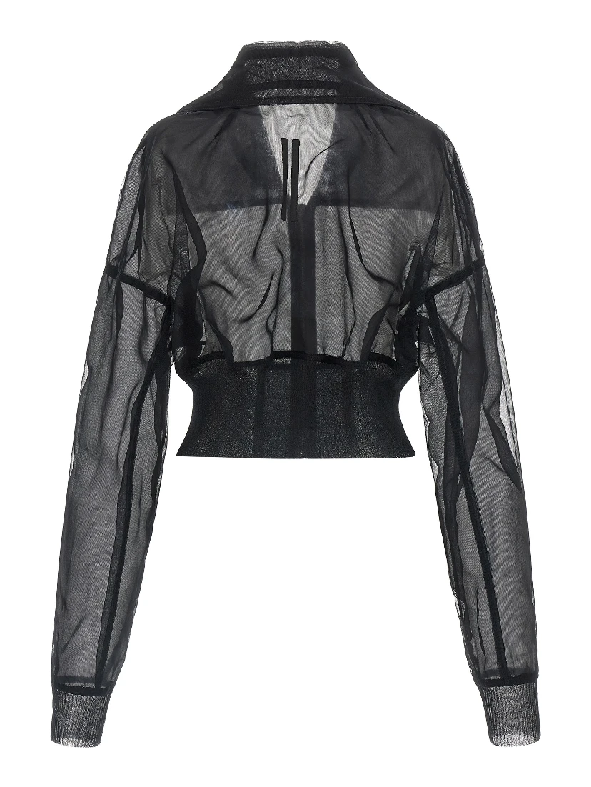 Black Nylon Bomber