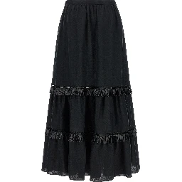Black Linen Mini Skirt