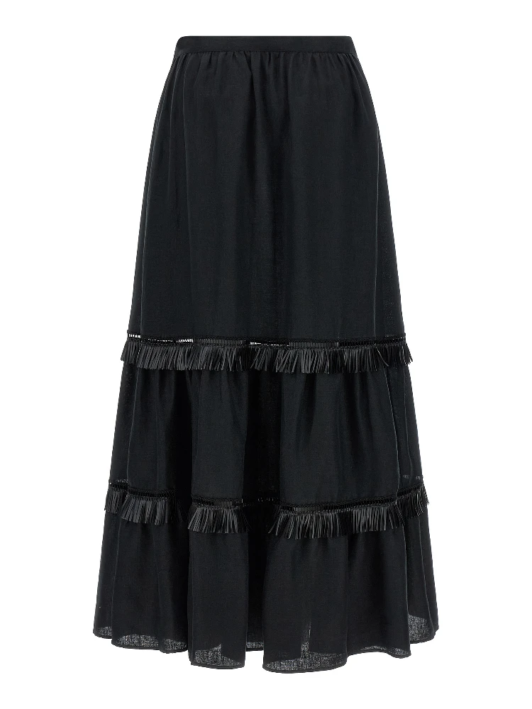 Black Linen Mini Skirt alternative