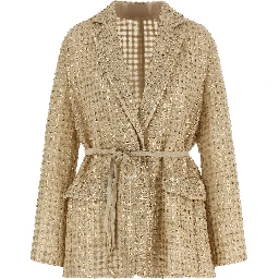 Beige Silk Blazer