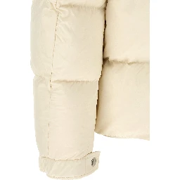 Beige Polyamide Full-Length Jacket