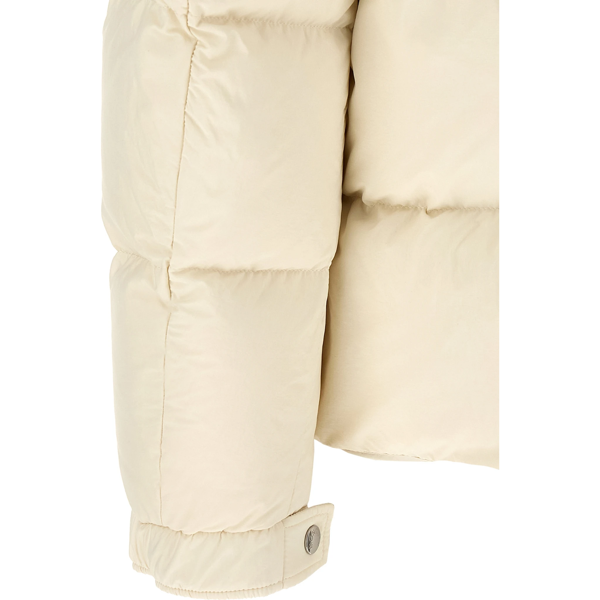 Beige Polyamide Full-Length Jacket