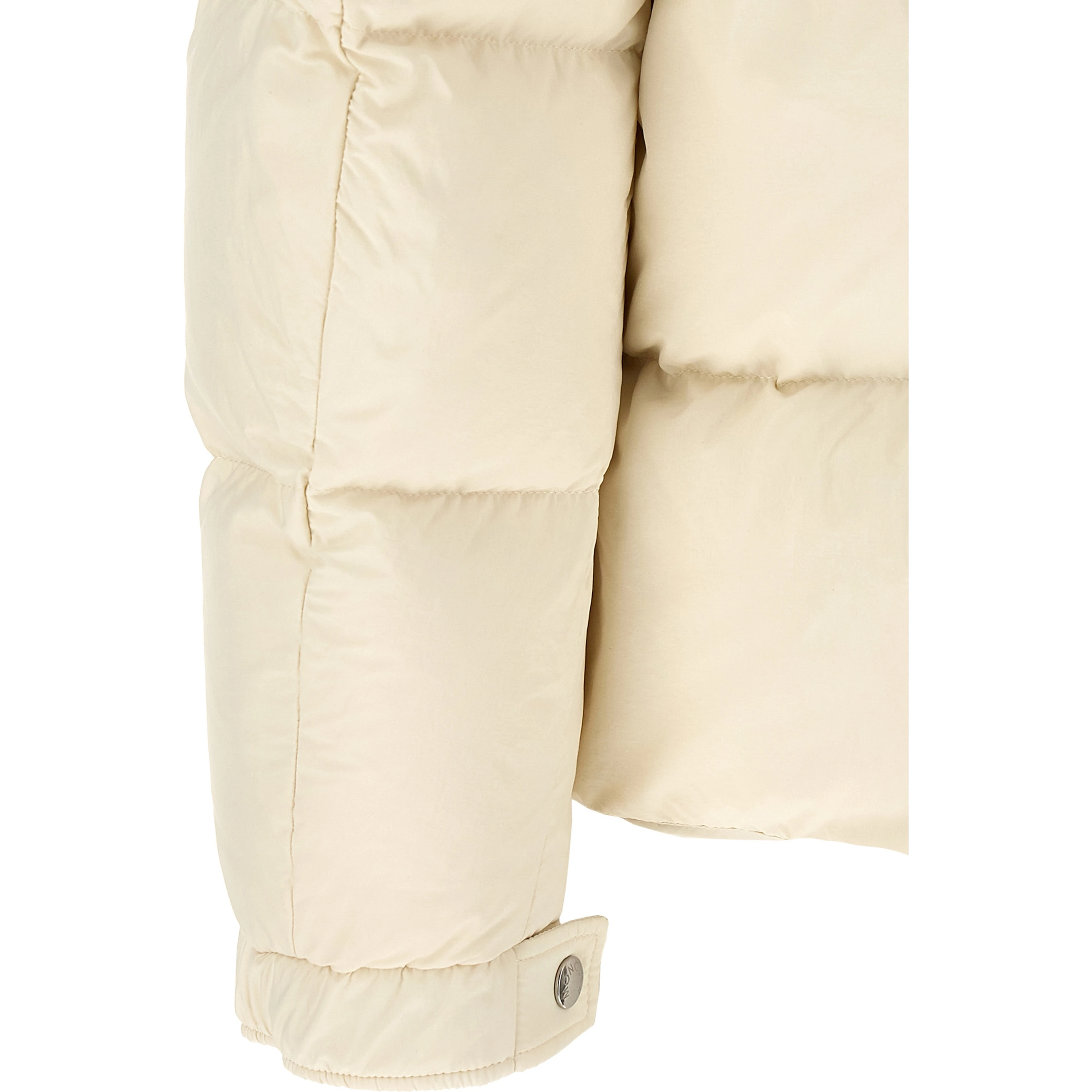 Beige Polyamide Full-Length Jacket