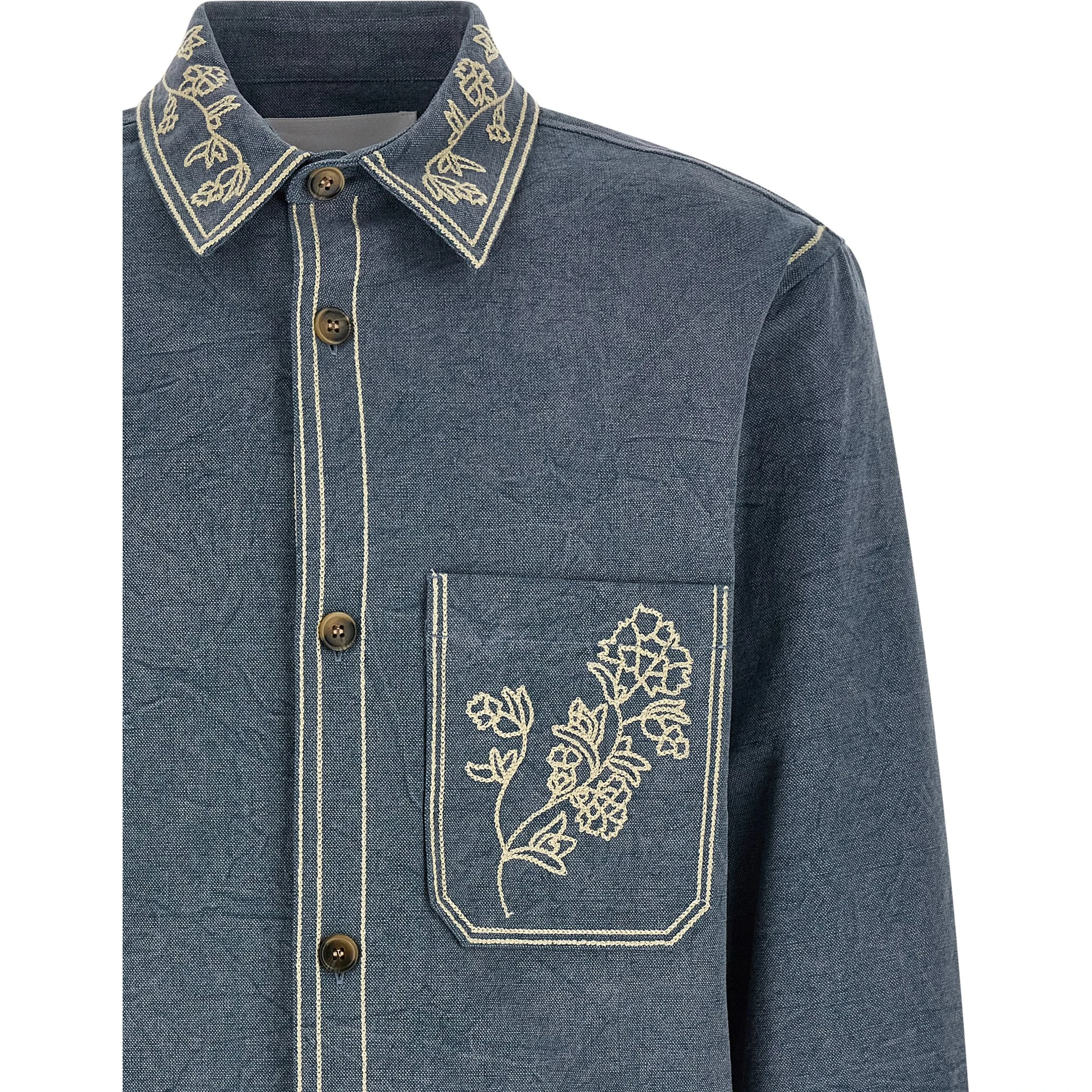 Blue Cotton Blouse