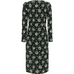 Black Synthetic Midi Dress