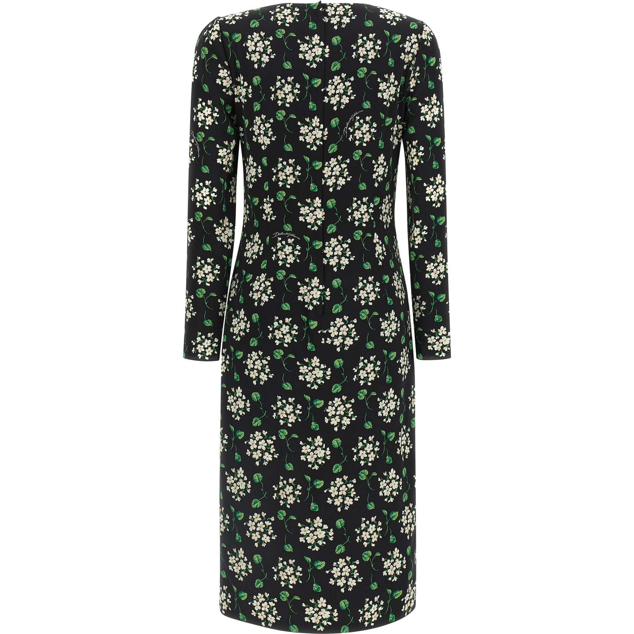 Black Synthetic Midi Dress