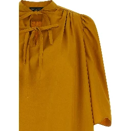 Bicolor Cotton Short Dress