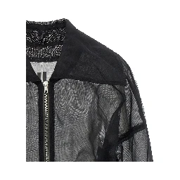 Black Nylon Bomber