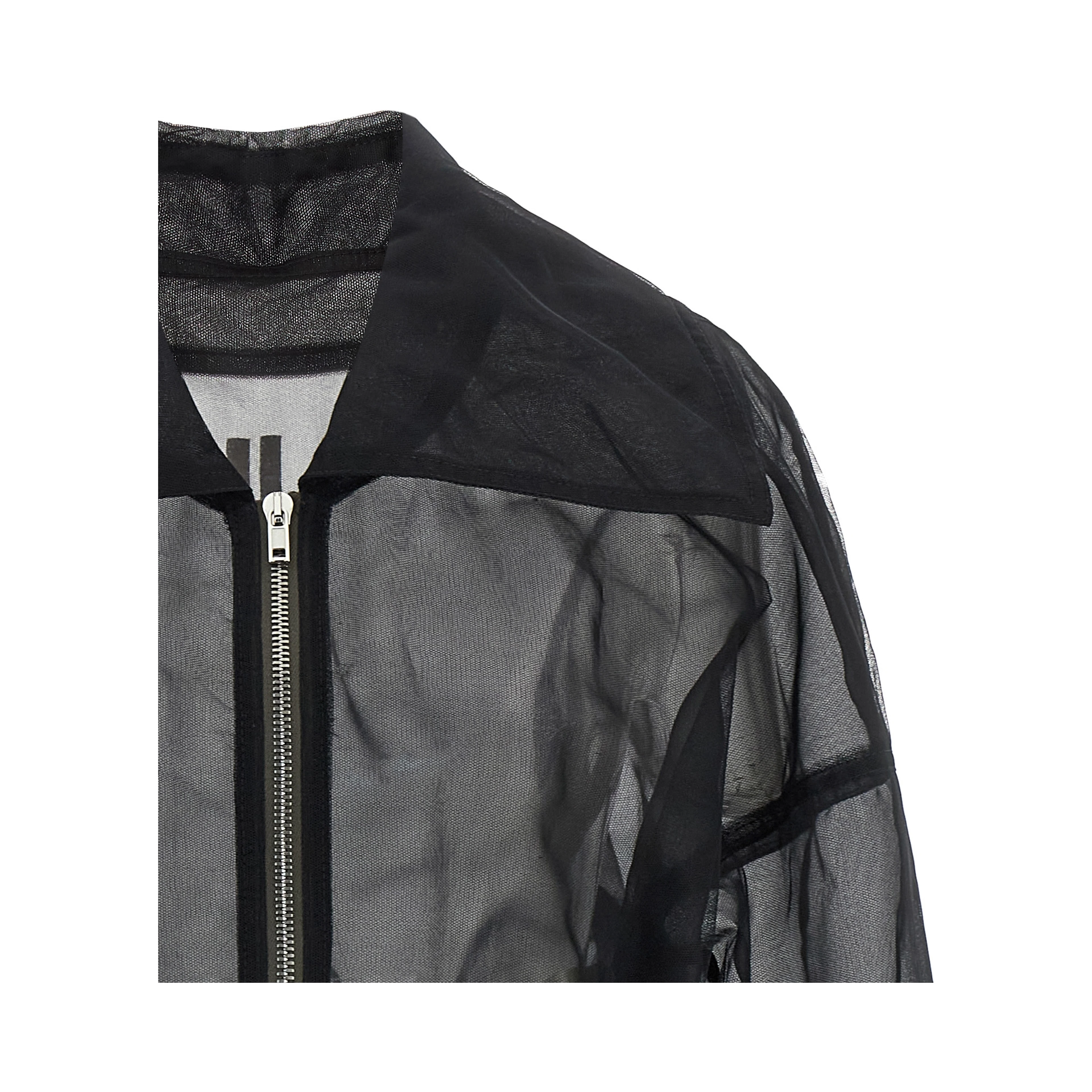 Black Nylon Bomber
