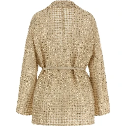 Beige Silk Blazer