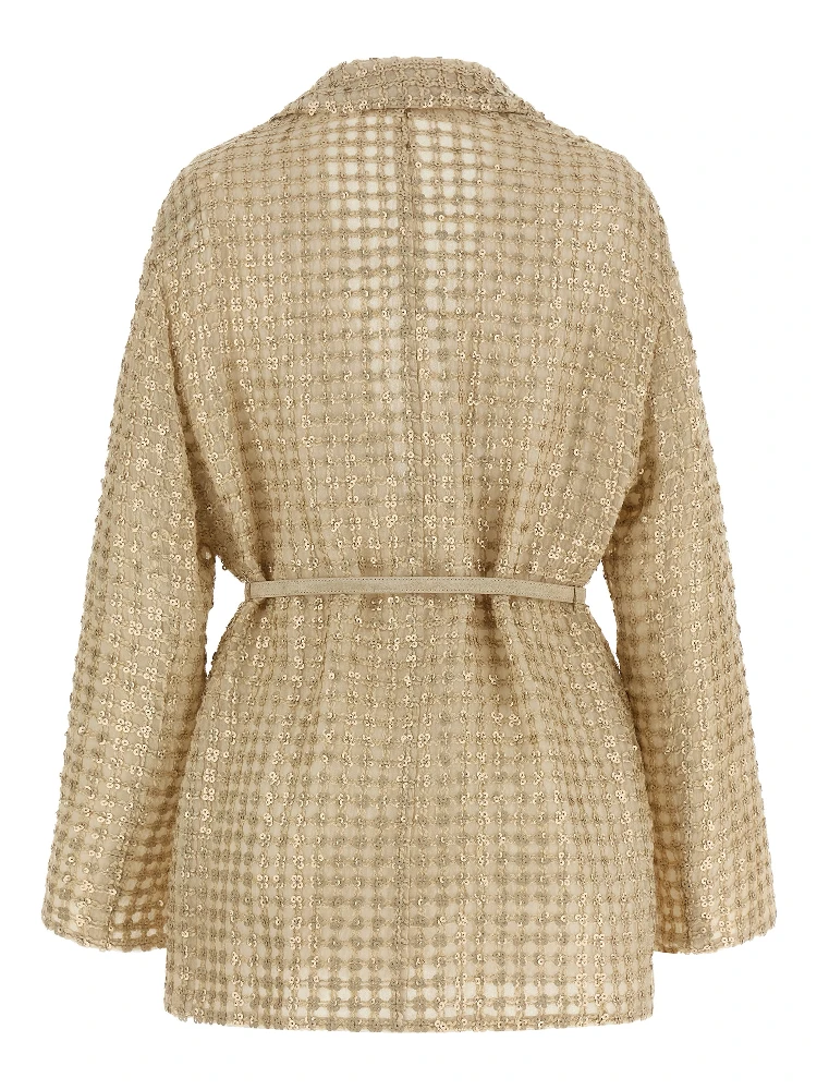 Beige Silk Blazer alternative