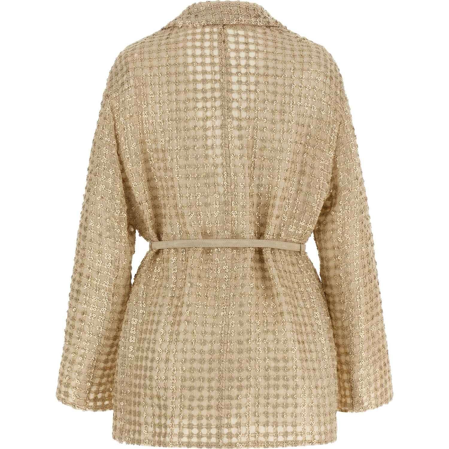Beige Silk Blazer