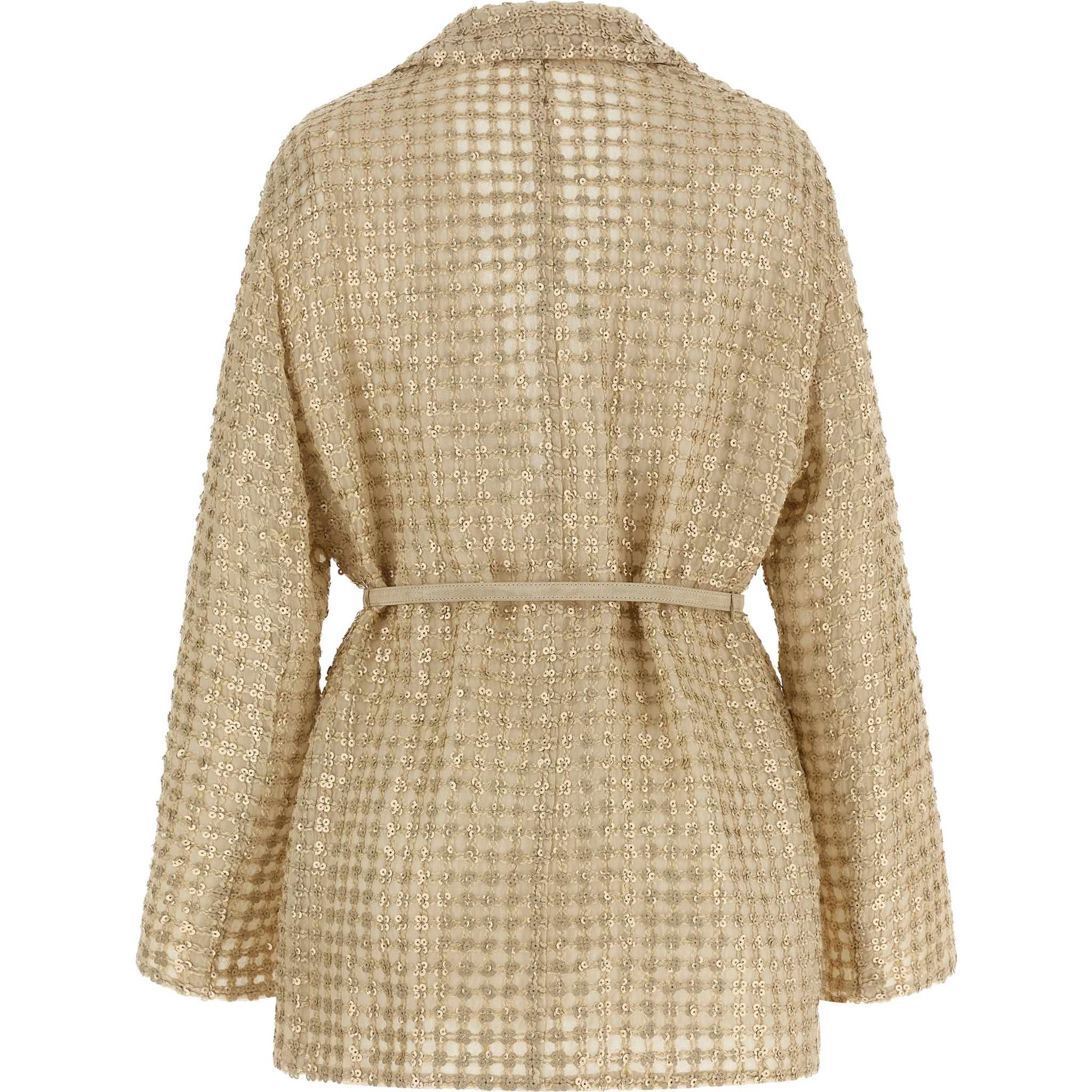 Beige Silk Blazer