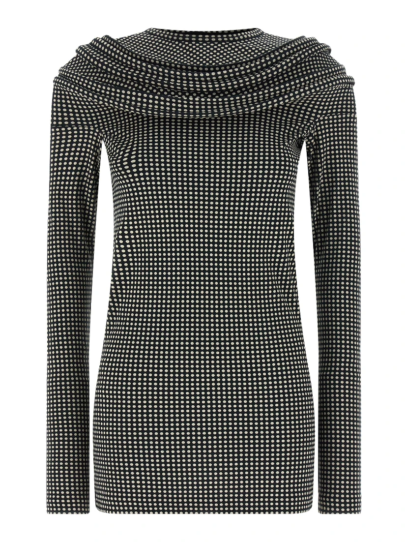 Bicolor Cotton Short Dress