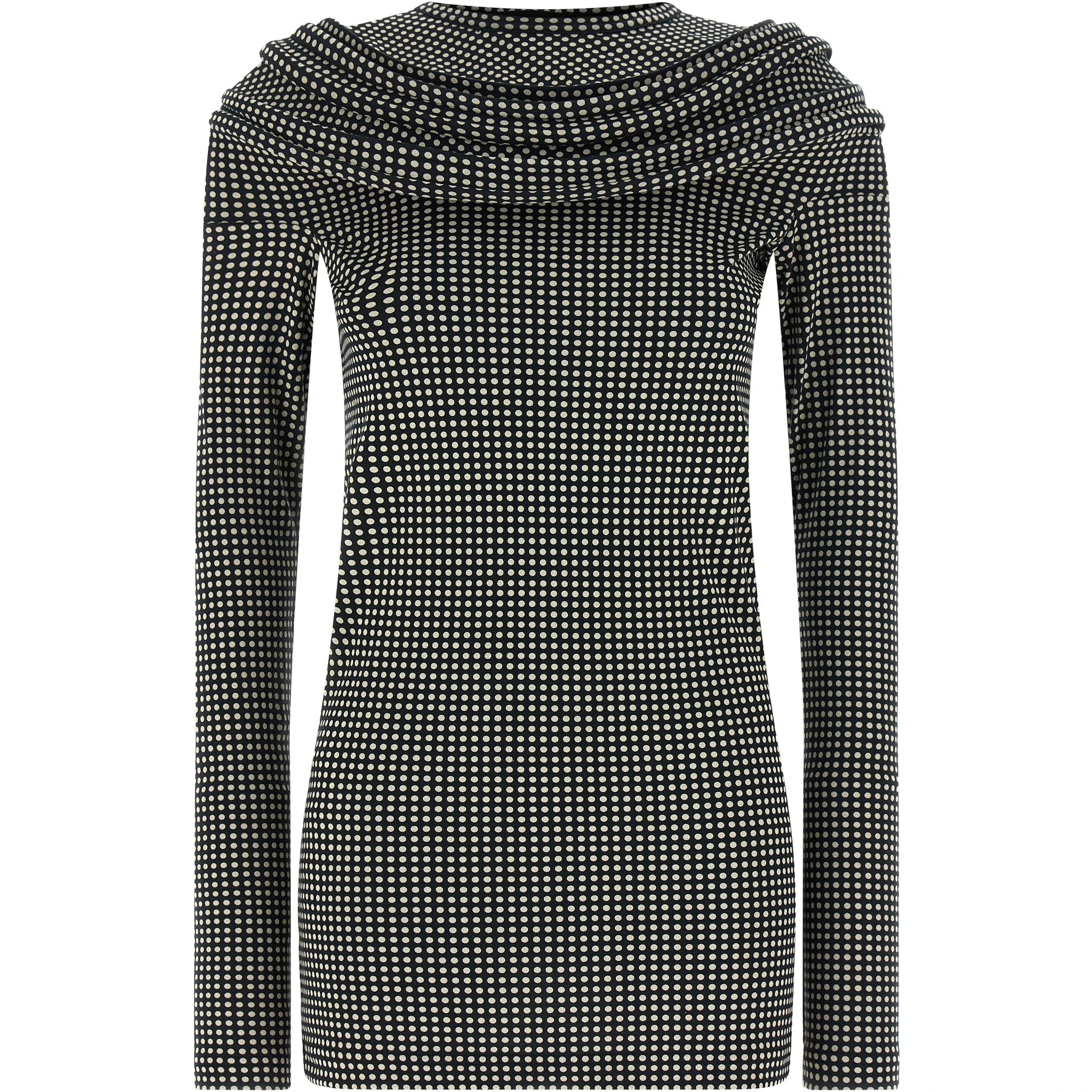 Bicolor Cotton Short Dress
