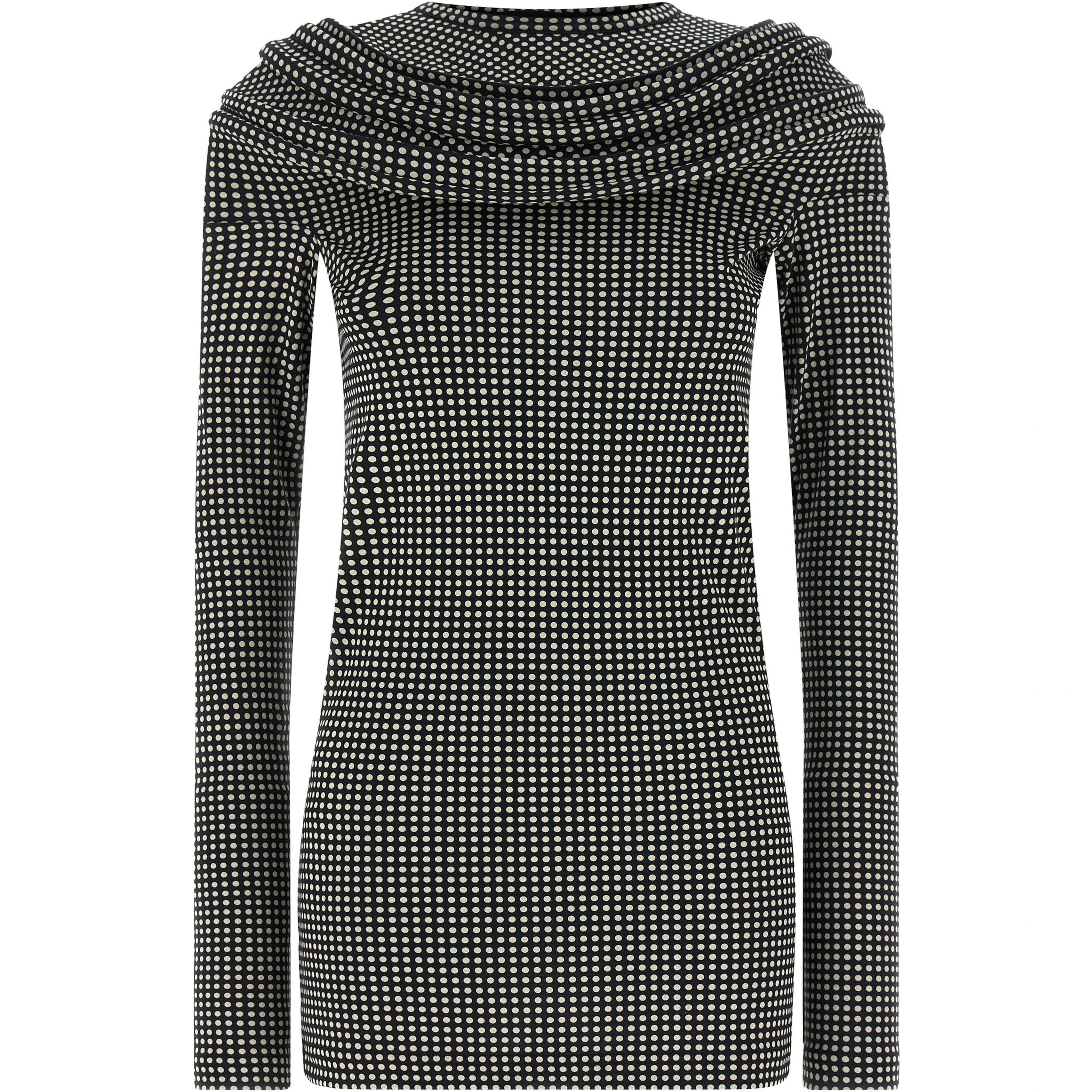 Bicolor Cotton Short Dress