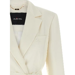 White Silk Blazer