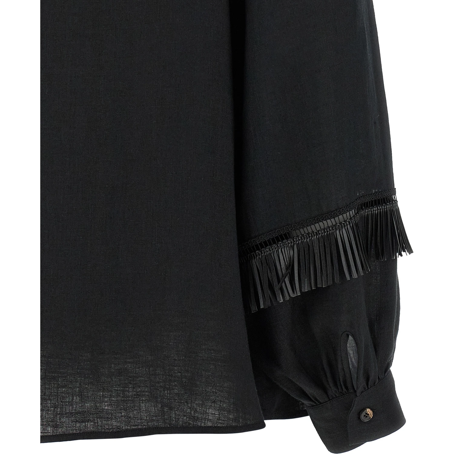 Black Linen Blouse