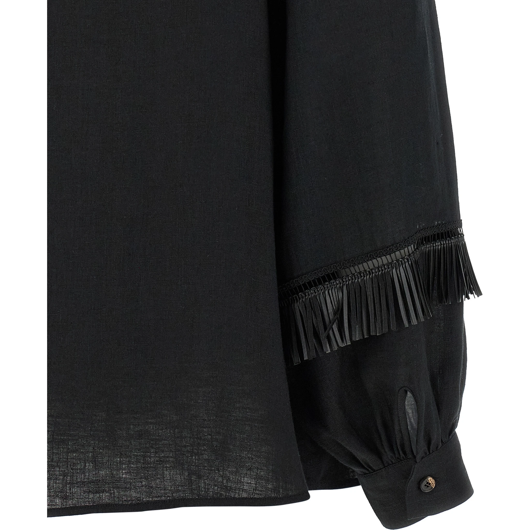 Black Linen Blouse