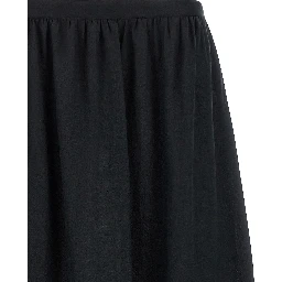 Black Linen Mini Skirt