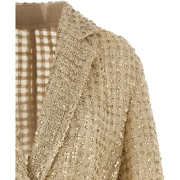 Beige Silk Blazer