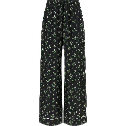Black Silk Casual Pants
