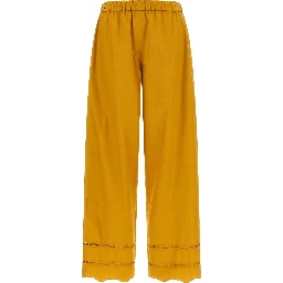 Bicolor Cotton Casual Pants