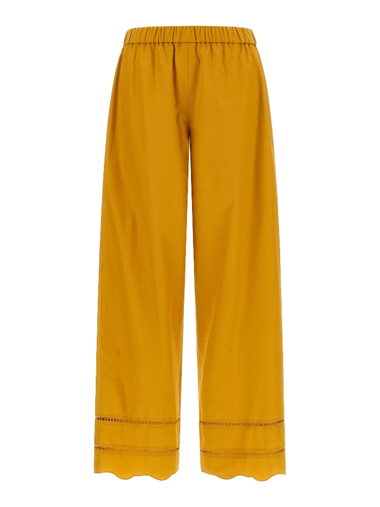 Bicolor Cotton Casual Pants