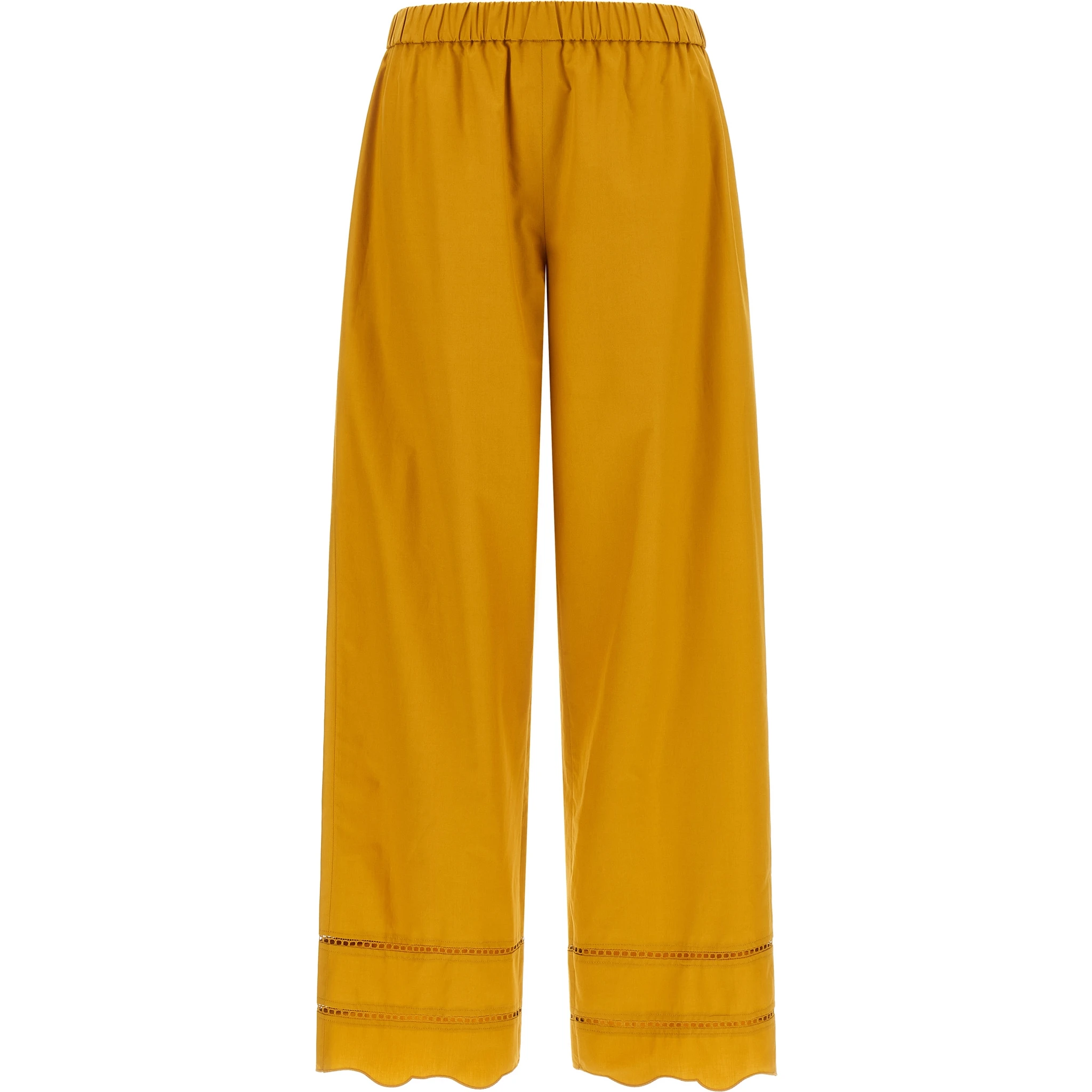 Bicolor Cotton Casual Pants