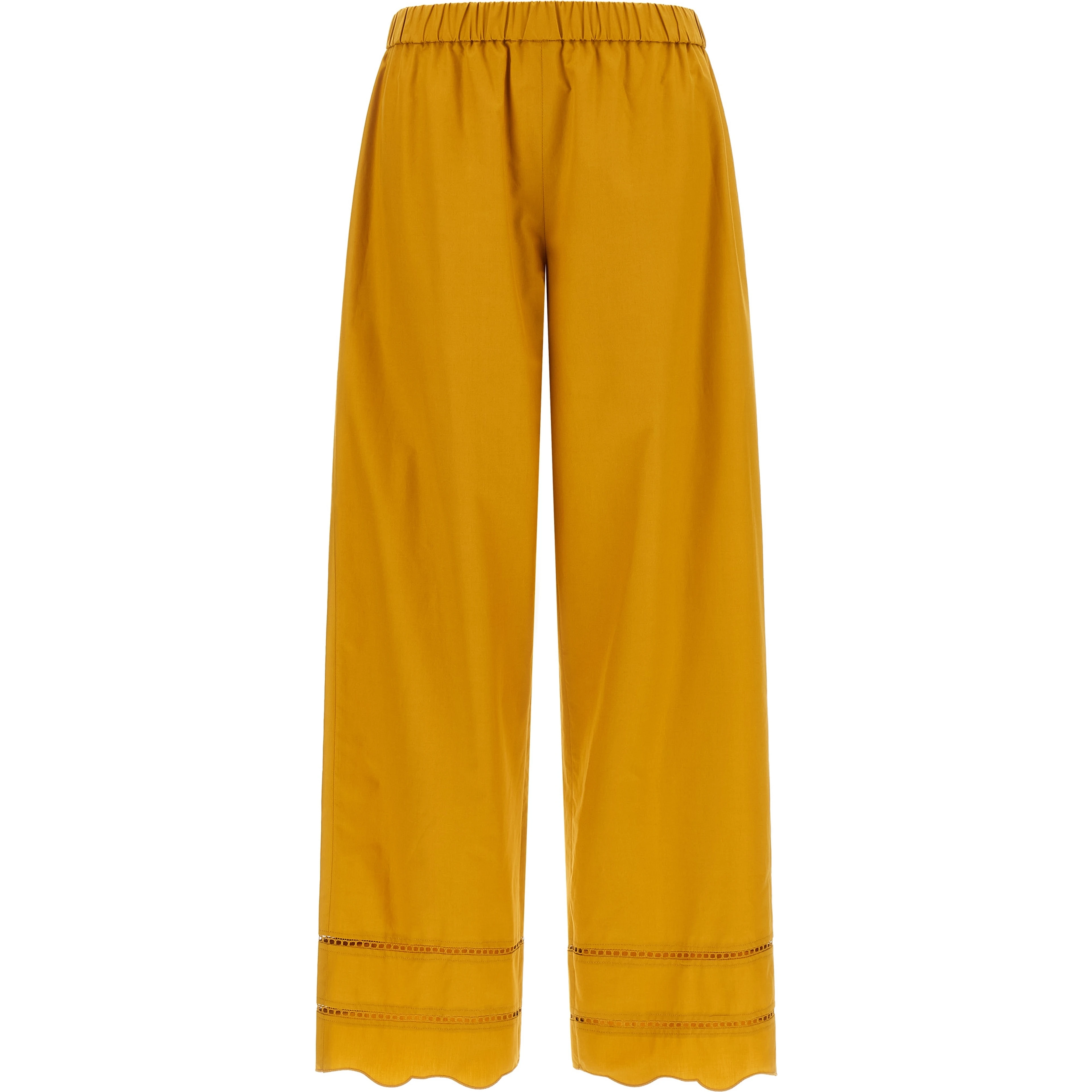 Bicolor Cotton Casual Pants