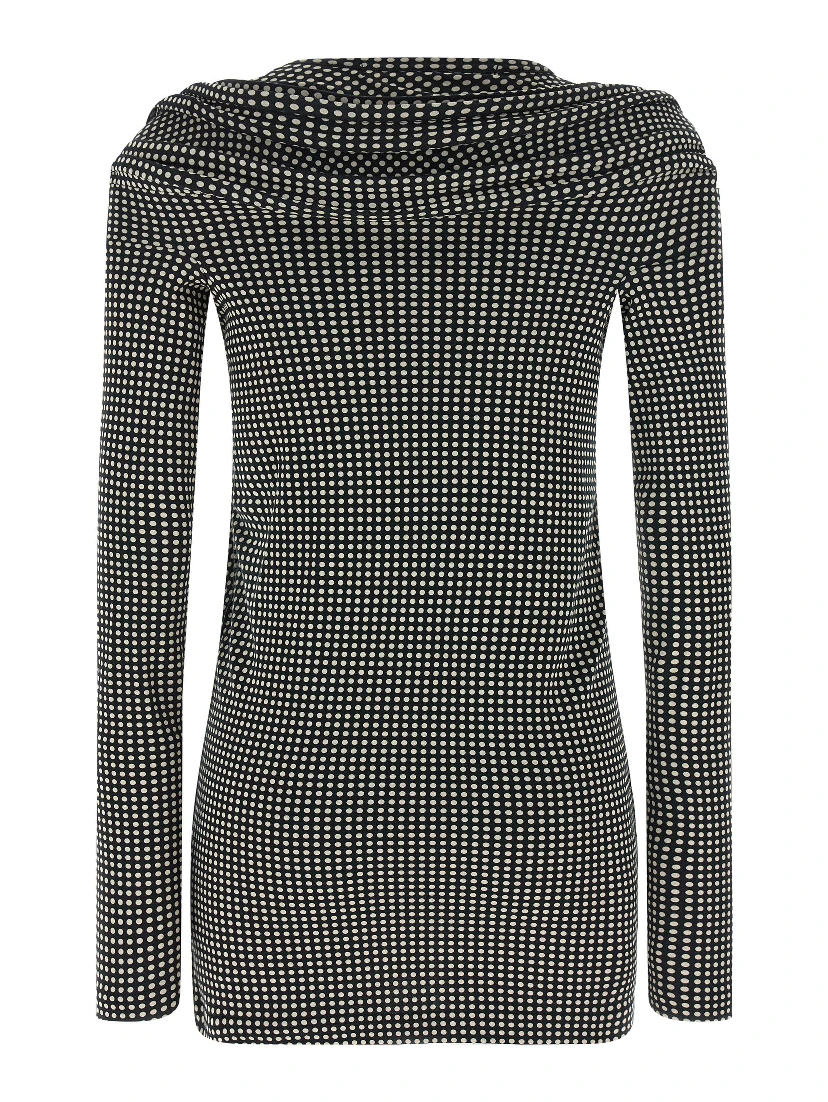 Bicolor Cotton Short Dress