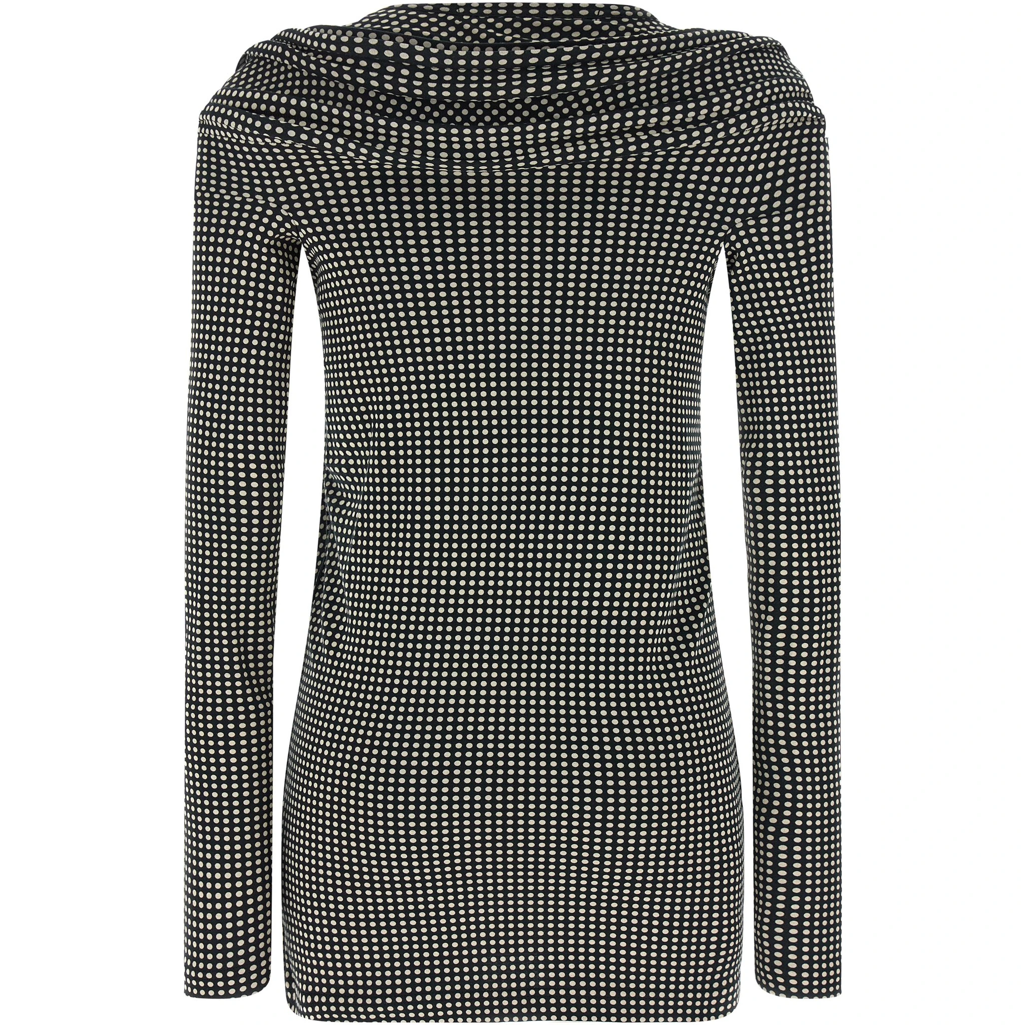 Bicolor Cotton Short Dress
