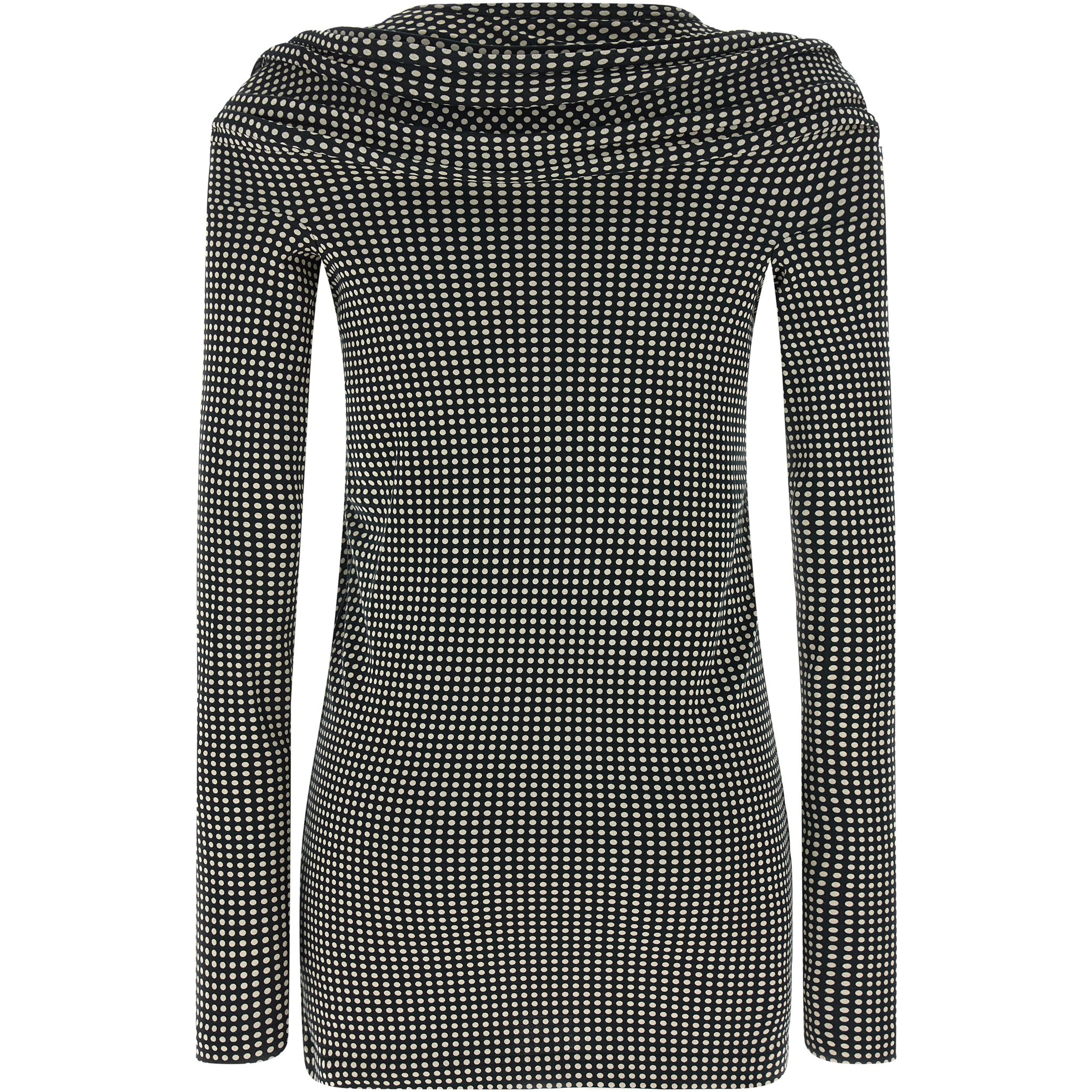 Bicolor Cotton Short Dress