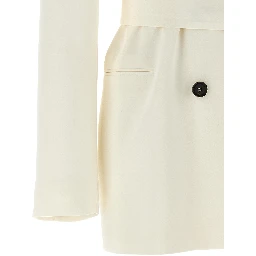 White Silk Blazer