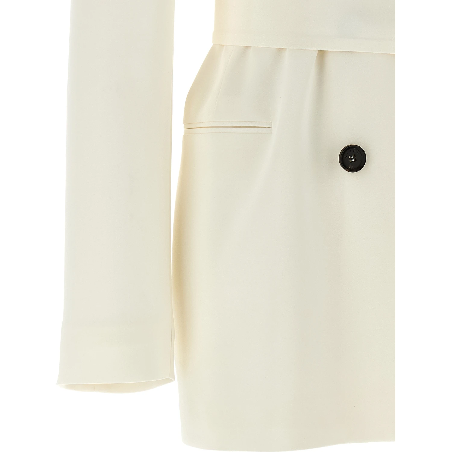 White Silk Blazer