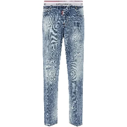 Blue Cotton Relaxed Fit Jeans