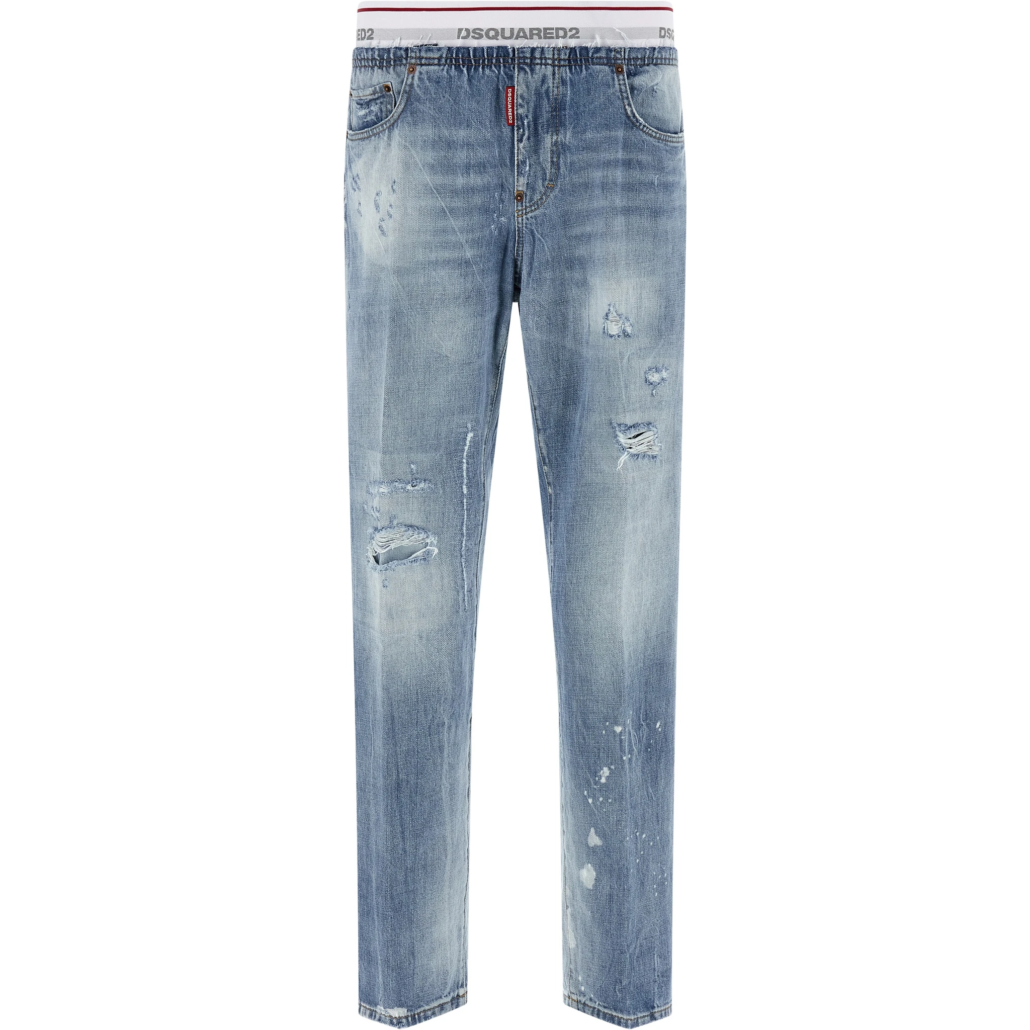 Blue Cotton Relaxed Fit Jeans