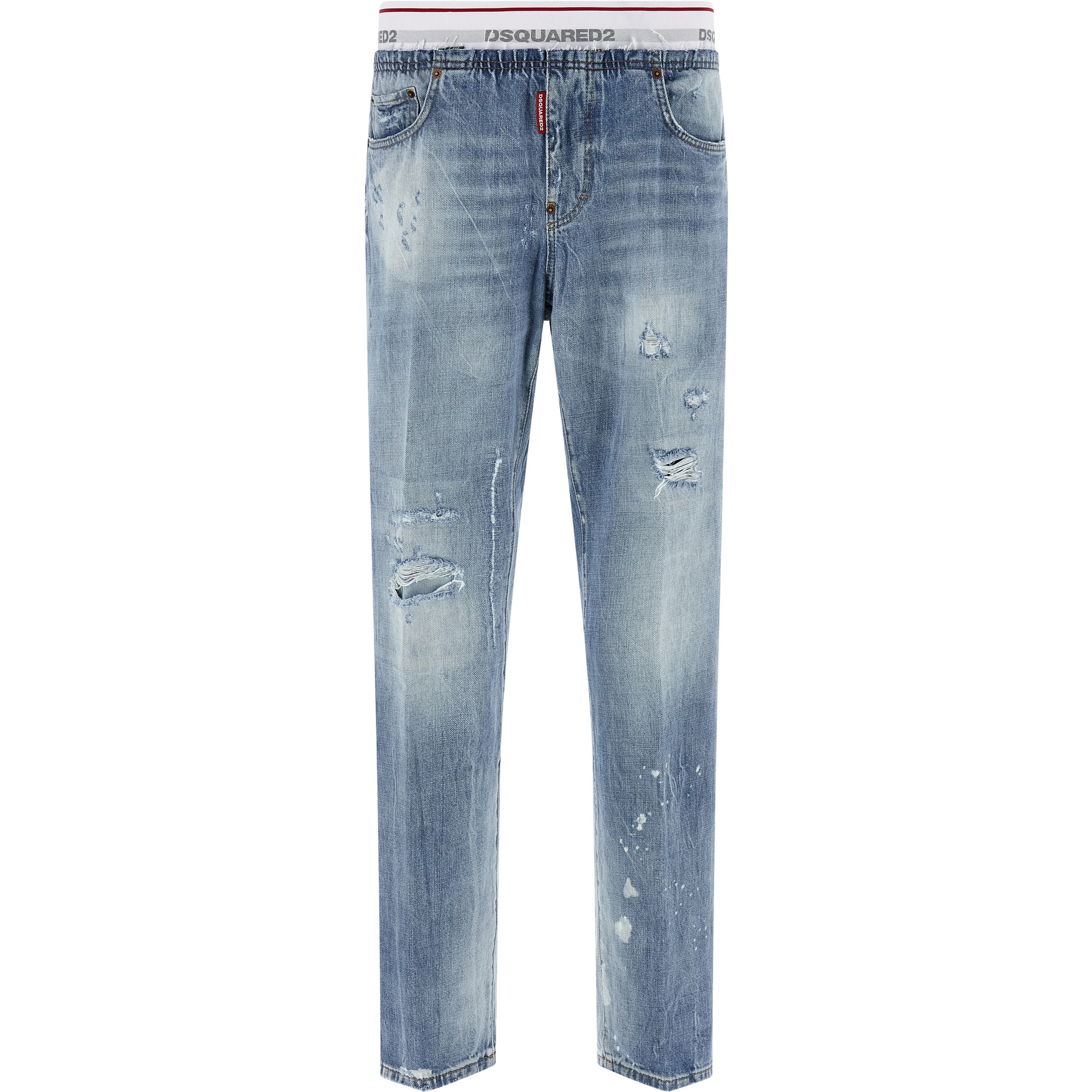 Blue Cotton Relaxed Fit Jeans