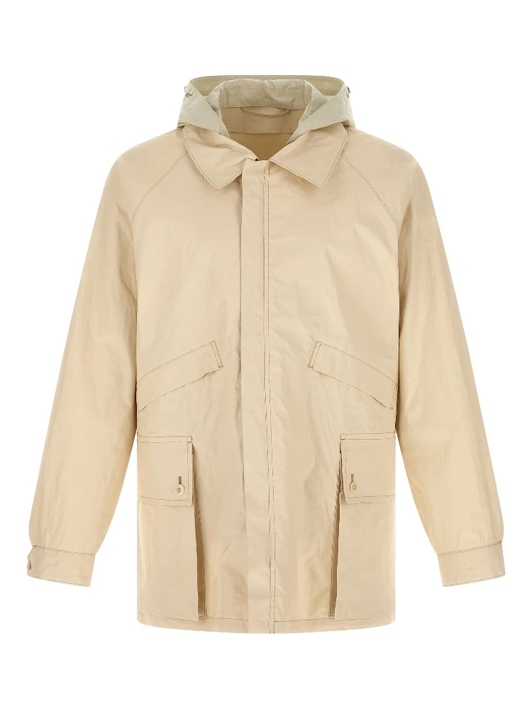 Beige Linen Shell Jacket