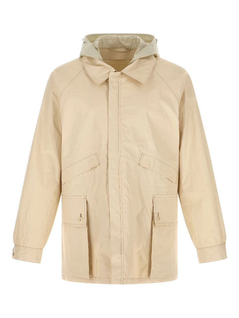 Beige Linen Shell Jacket