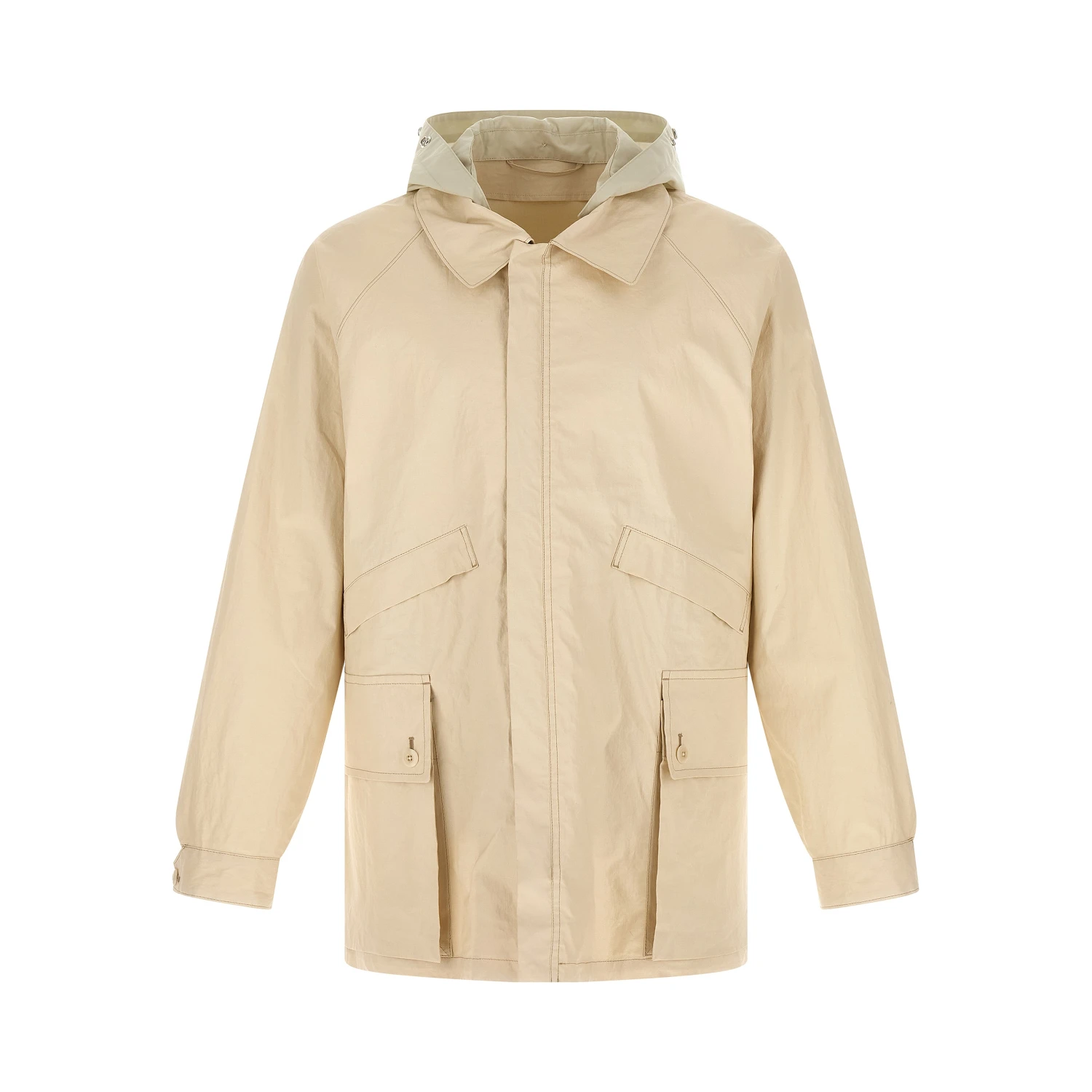 Beige Linen Shell Jacket