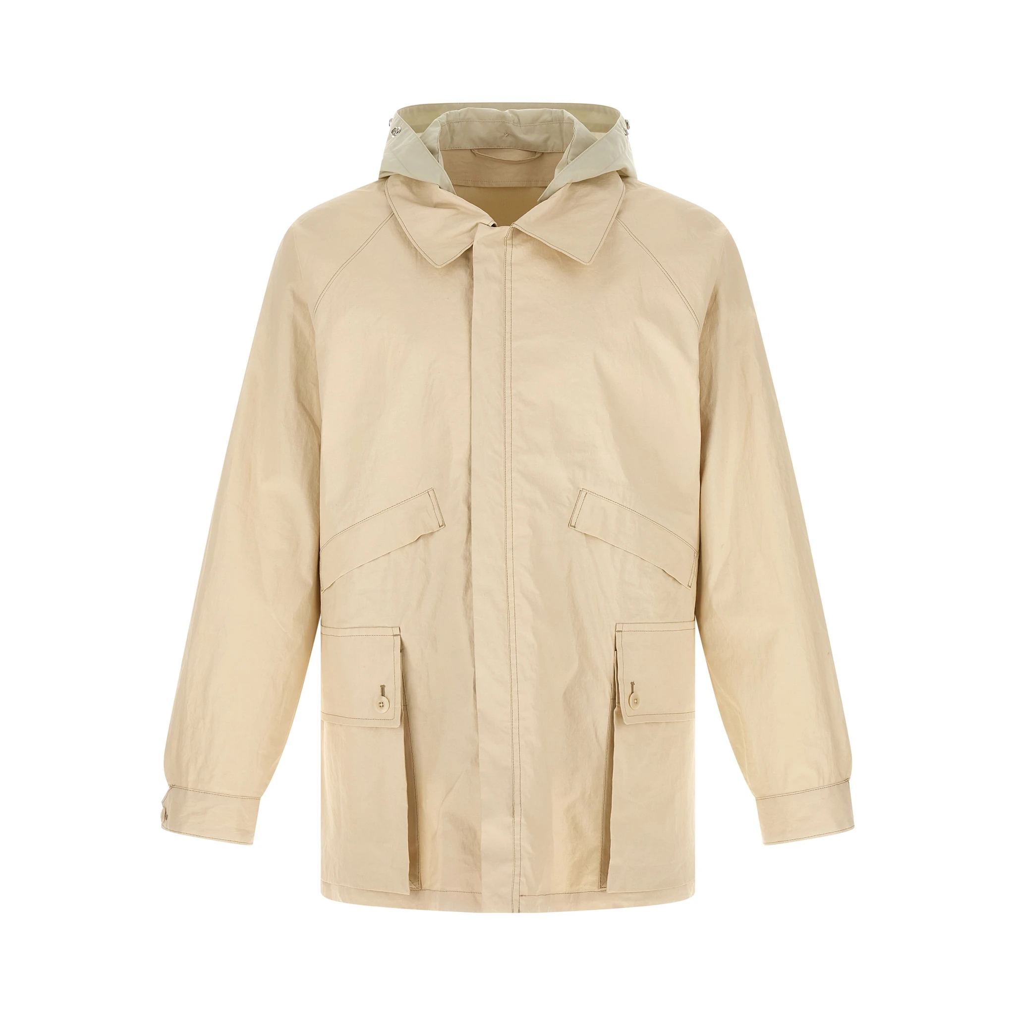Beige Linen Shell Jacket