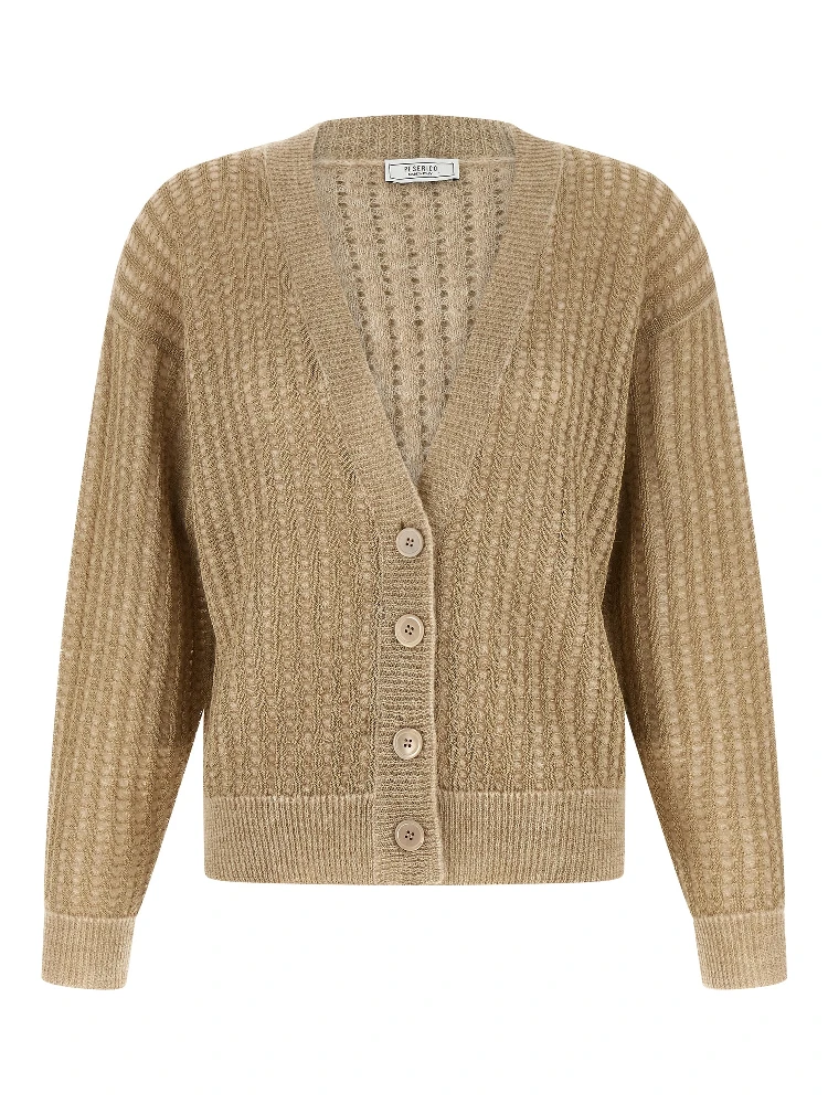 Beige Viscose Cardigan